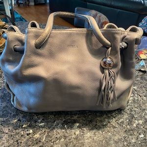 Furla handbag soft genuine leather-grey